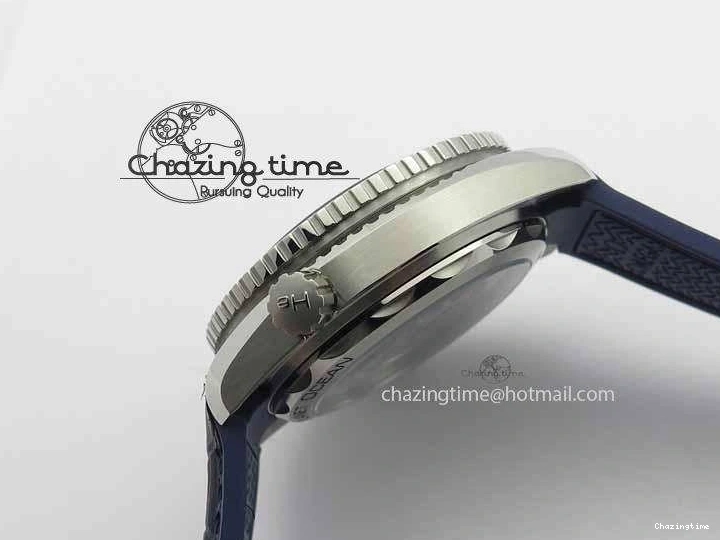 0320 Planet Ocean 2016 43.5mm SS OM 1:1 Best Edition Blue Dial On Blue Leather Strap A Sophisticated 8165